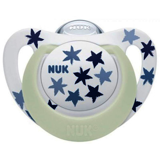 Nuk Star Night Πιπίλα Σιλικόνης 6-18m (10.736.753) BLUE 16734